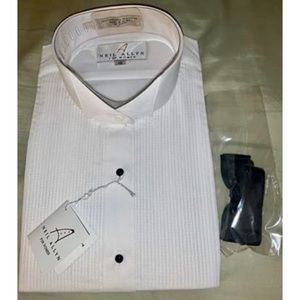 New Women’s Tuxedo Shirt & Bow Tie